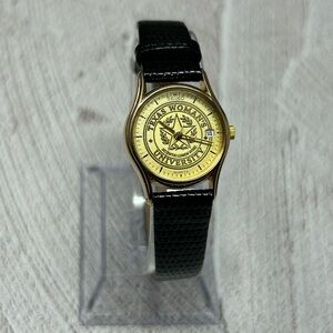 Seiko Texas Woman’s University Quartz Watch Gold Dial Date TWU Ladies Watch